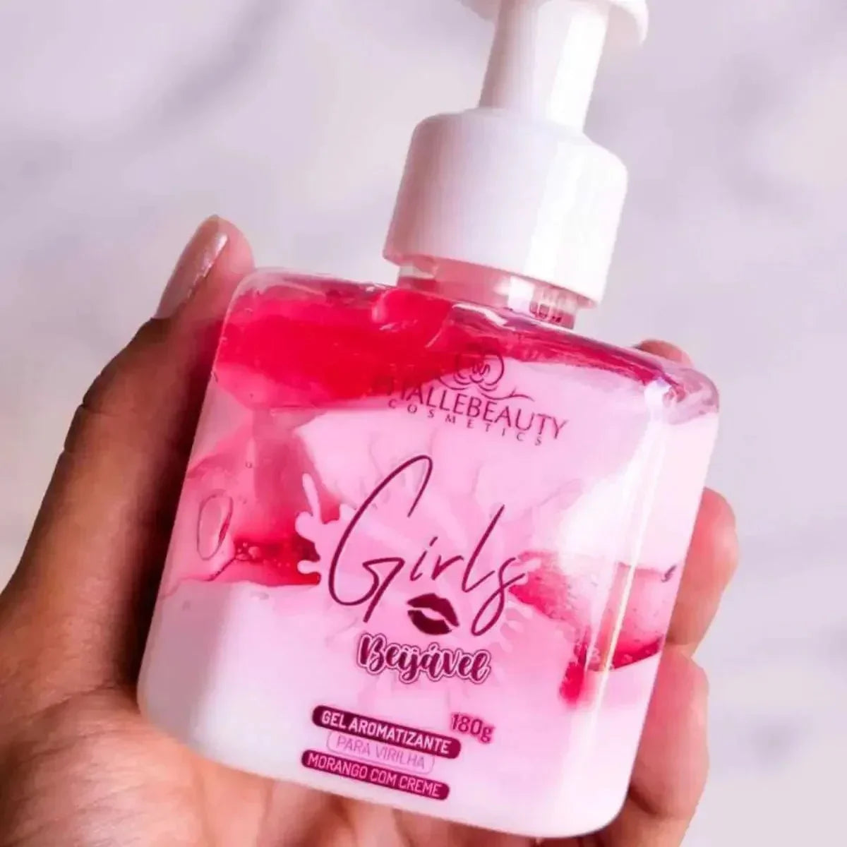Gel Hidratante Corporal e Íntimo Beijável Phállebeauty - Morango com Creme 180g