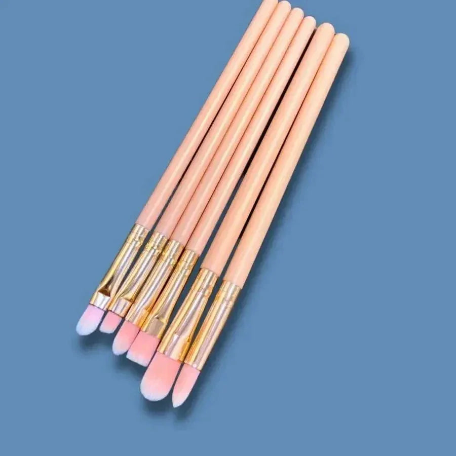 Kit 6 Pincéis Profissional Brush – Acabamento Impecável e Cerdas Soft Touch