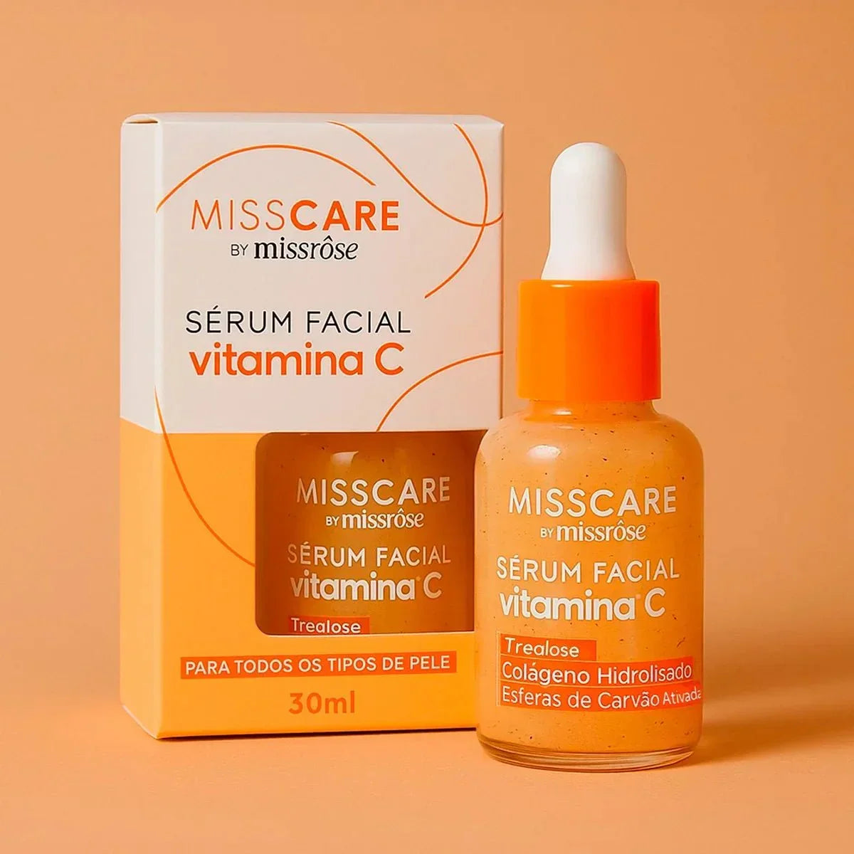 Sérum Facial Vitamina C Miss Rôse - Nanoencapsulada e Carvão Ativado 30ml