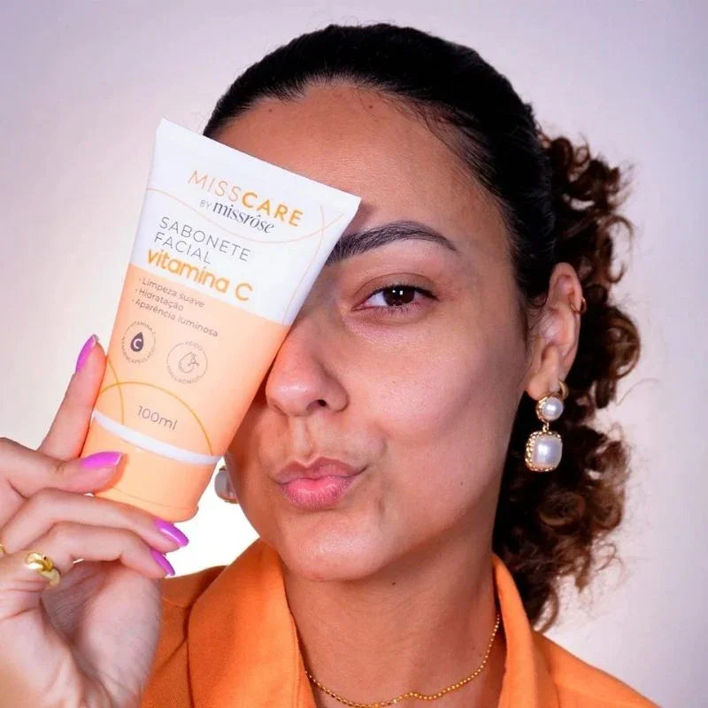 Sabonete Facial Vitamina C Miss Rôse - Limpeza Iluminadora e Colágeno 100ml