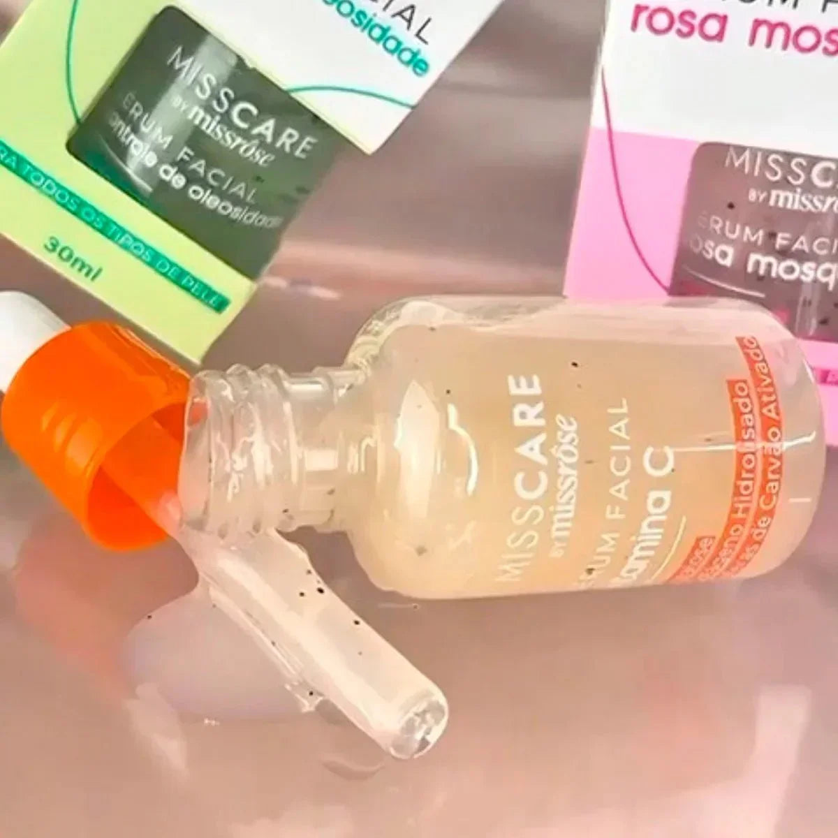 Sérum Facial Vitamina C Miss Rôse - Nanoencapsulada e Carvão Ativado 30ml