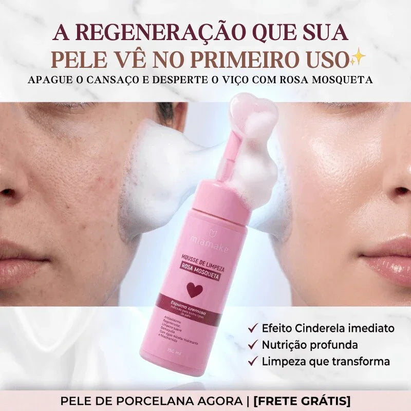 Limpador Facial Regenerativo com Tecnologia de Massagem Heart-Silicone