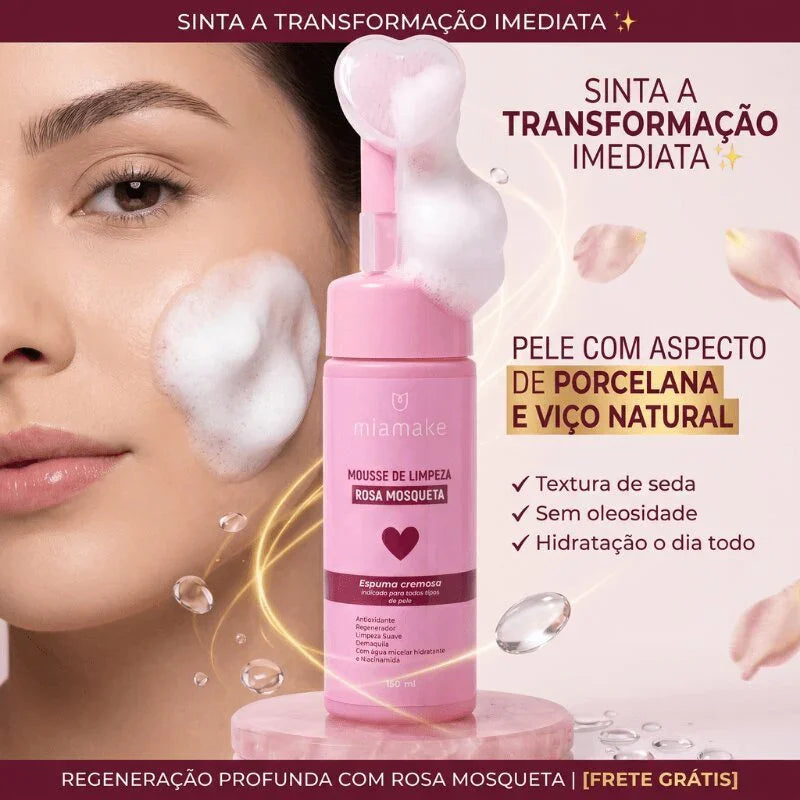 Limpador Facial Regenerativo com Tecnologia de Massagem Heart-Silicone