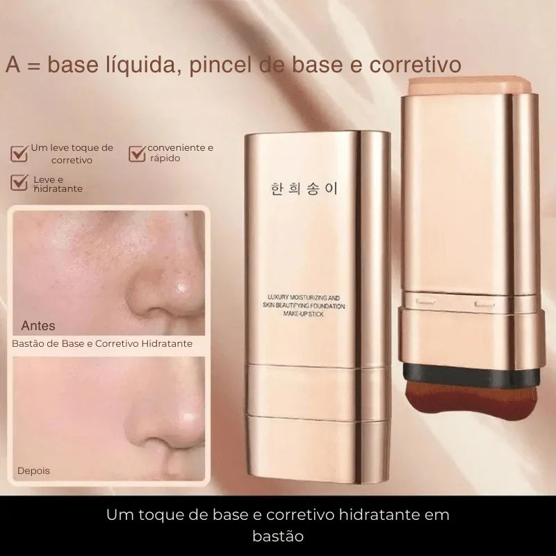 Base Stick Dual End Velvet – Cobertura Profissional e Praticidade 2 em 1
