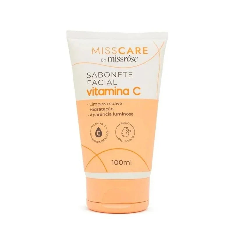 Sabonete Facial Vitamina C Miss Rôse - Limpeza Iluminadora e Colágeno 100ml