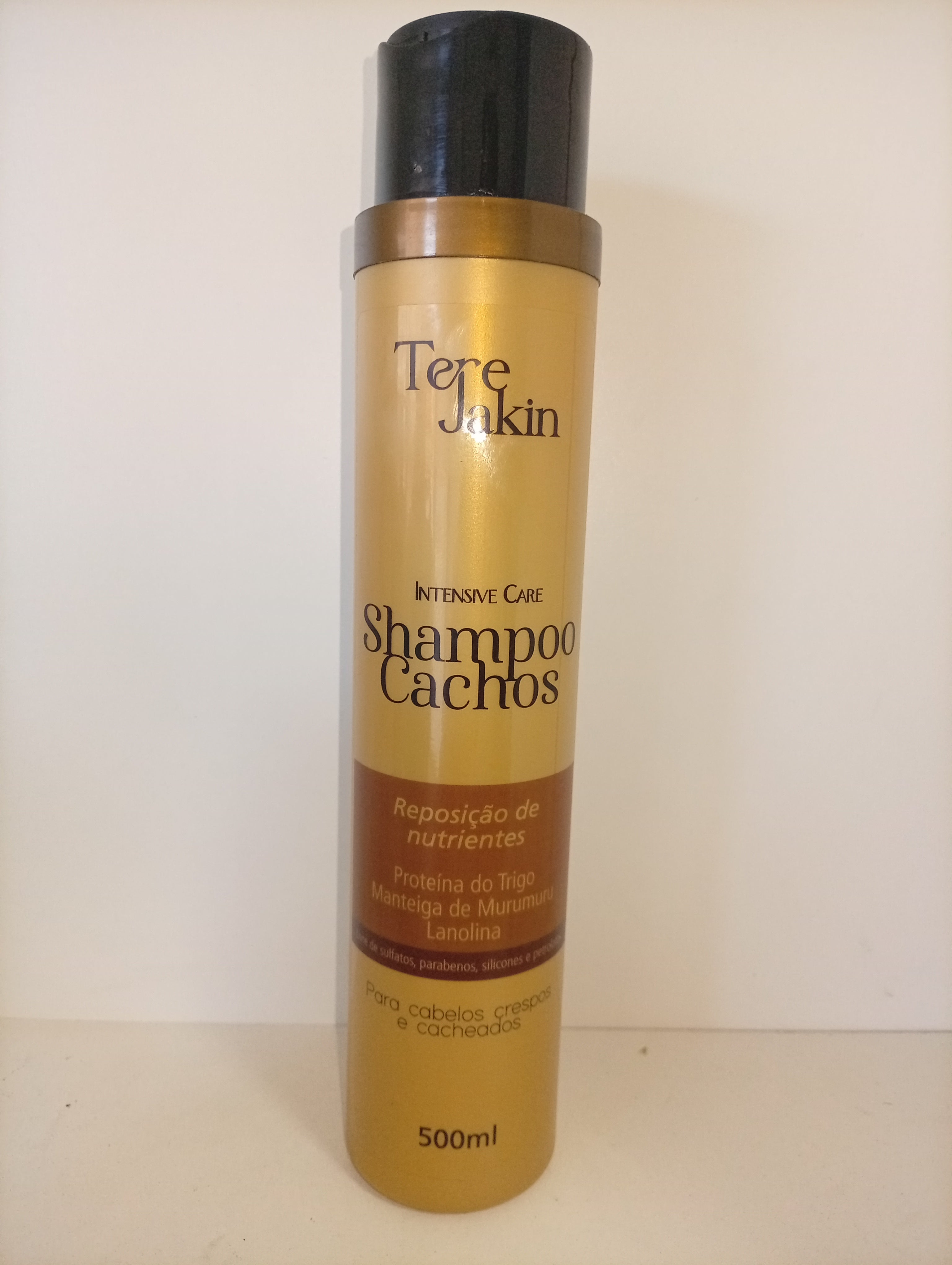 Shampoo Cachos Tere Jakin Intensive Care 500ml – Nutrição, Hidratação e Definição para Cabelos Cacheados e Crespos